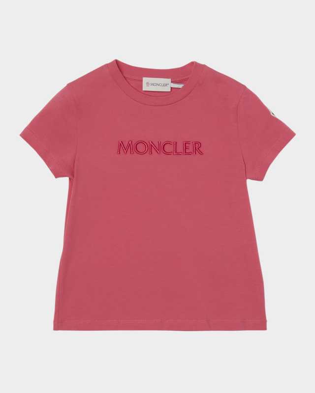 Girl's Tonal Embroidered Logo Short-Sleeve T-Shirt, Size 8-